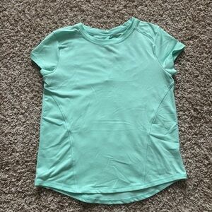 Mint Green All In Motion Girls Short Sleeve Athletic Top
